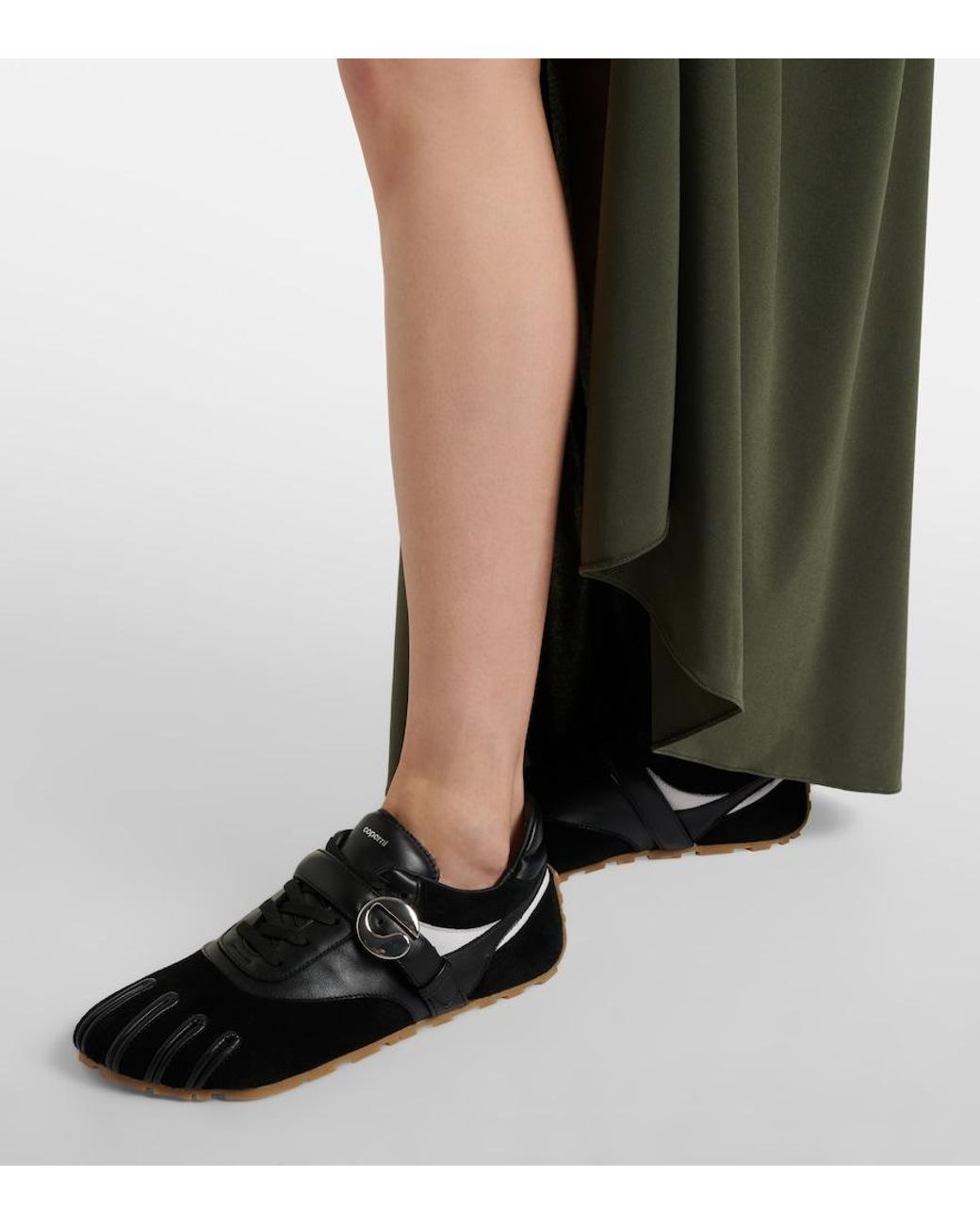 Coperni Black Leather-Trimmed Suede Sneakers