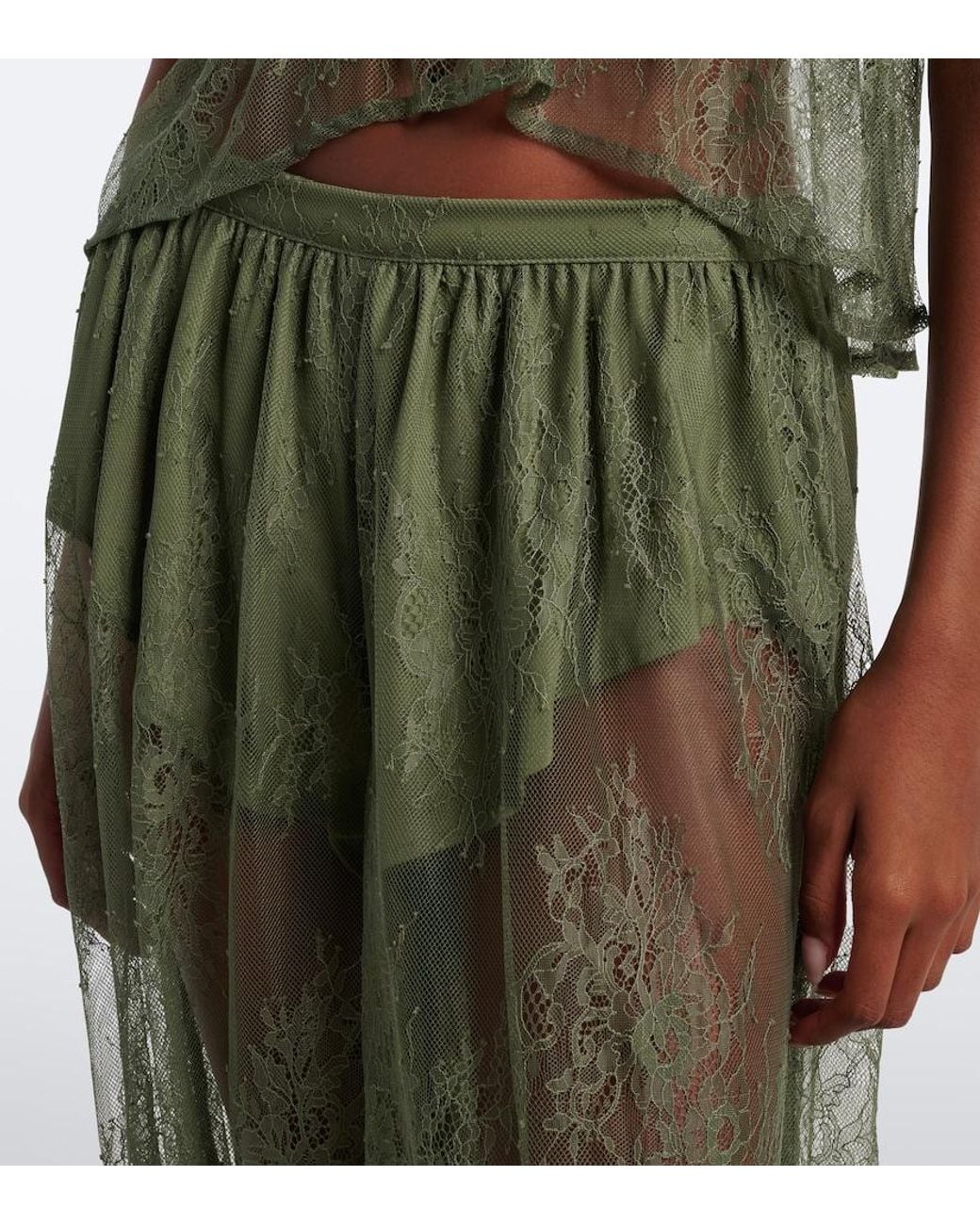 Bananhot Gray Kendall Lace Balloon Pants
