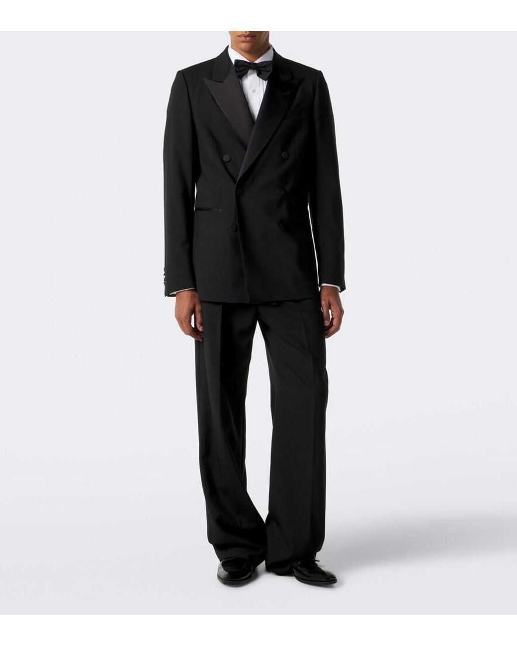 Dries Van Noten Black Double-Breasted Wool And Silk-Blend Blazer for men