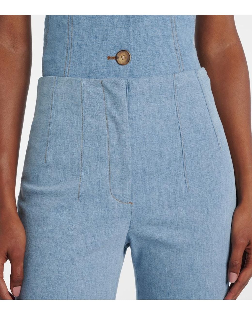 Veronica Beard Blue Hawthorne Flared Jeans