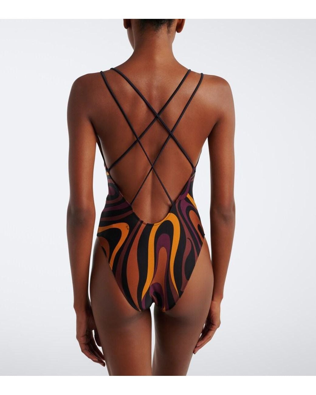 Emilio Pucci Brown Marmo Swimsuit