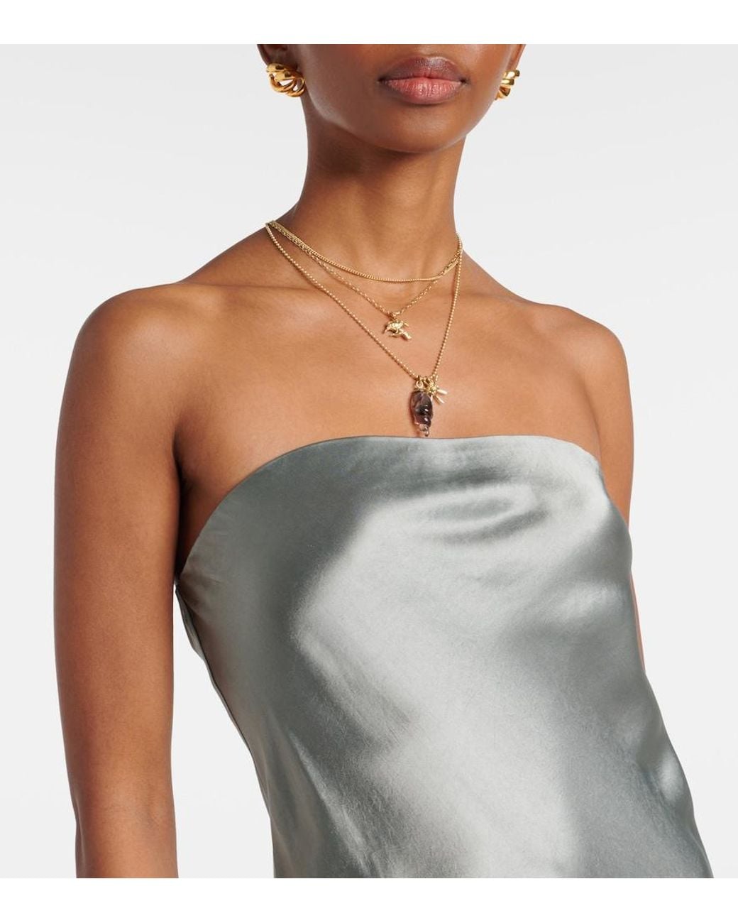 Vince Green Robe Aus Satin