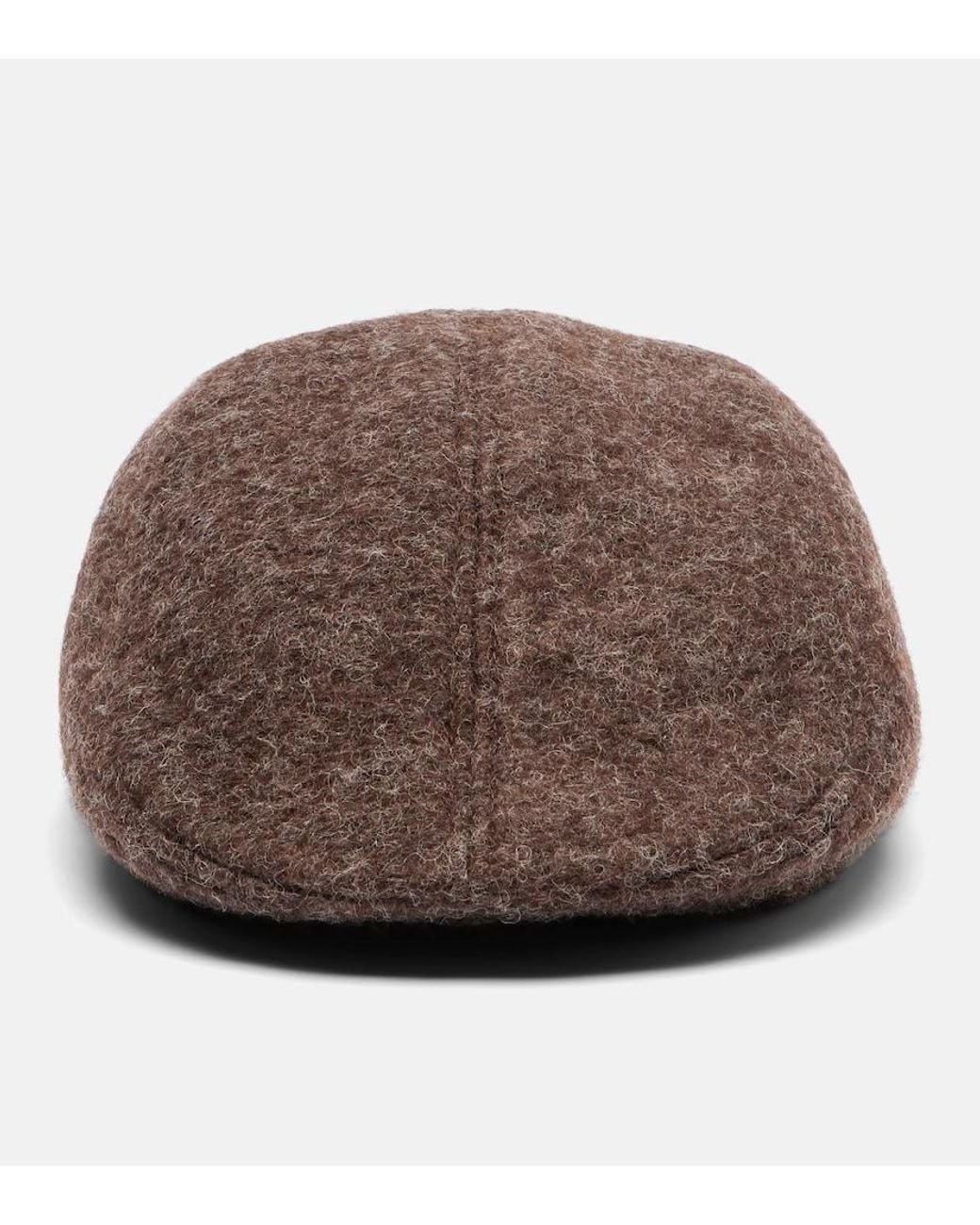 Ruslan Baginskiy Brown Logo Wool-Blend Newsboy Cap