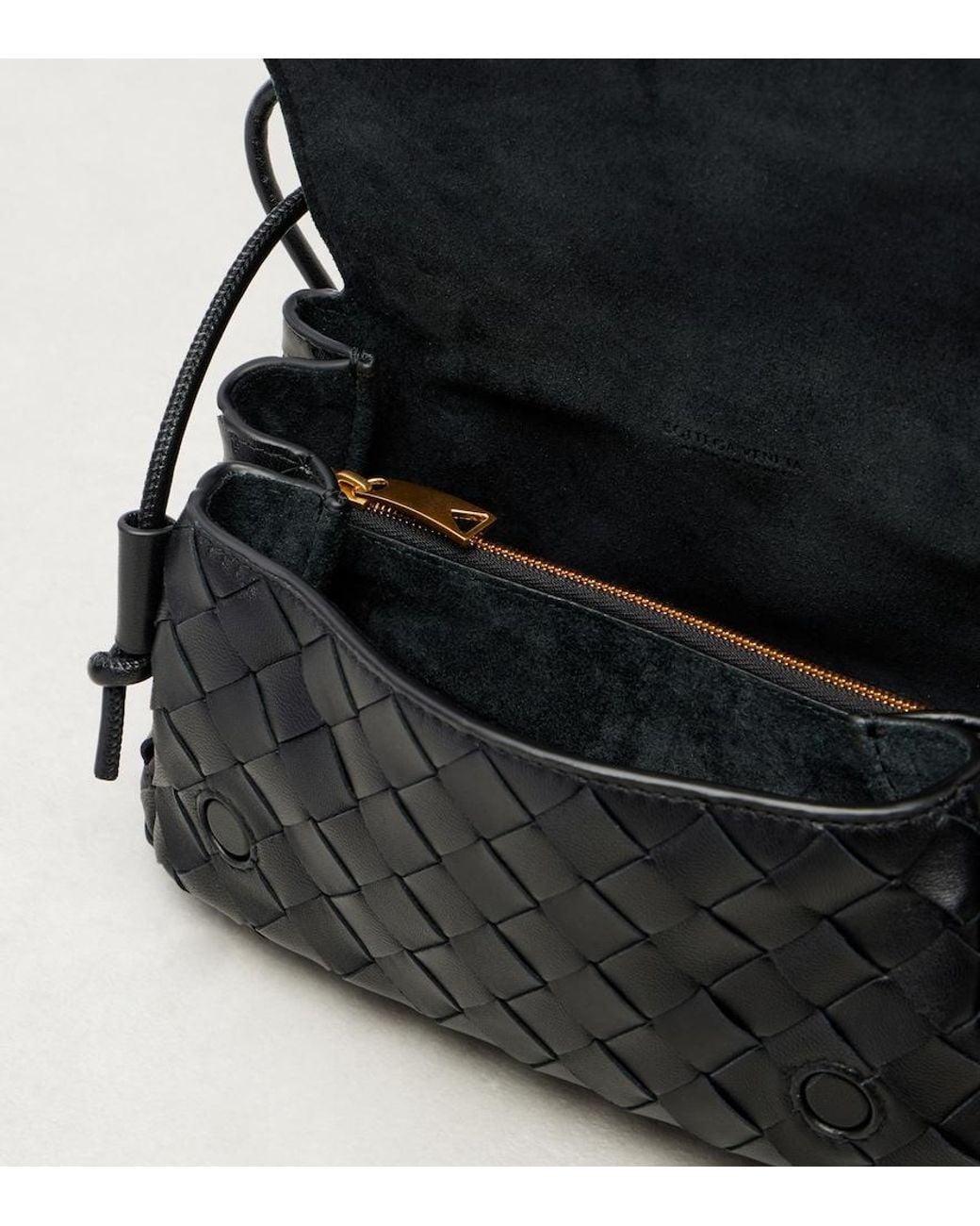 Bottega Veneta Black Notturno Leather Crossbody Bag