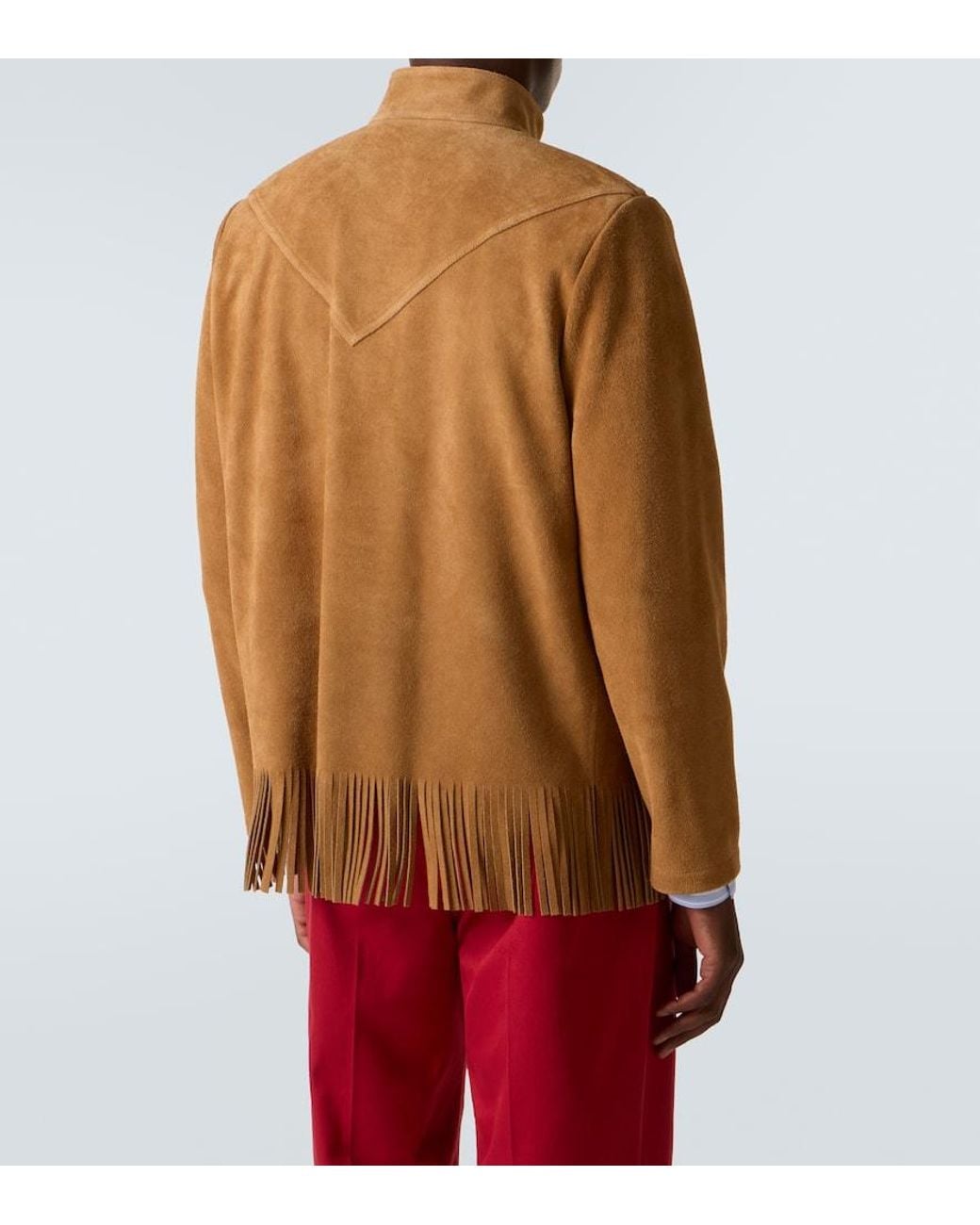 Valentino Jacke Aus Veloursleder in Brown für Herren