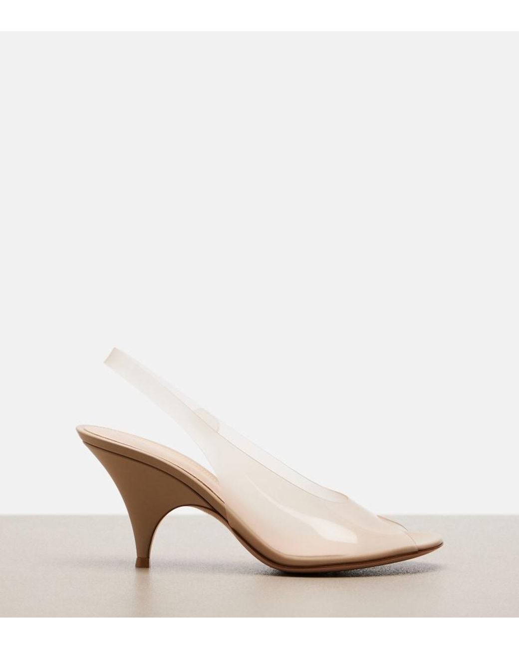 Gianvito Rossi Natural Leather-Trimmed Slingback Sandals