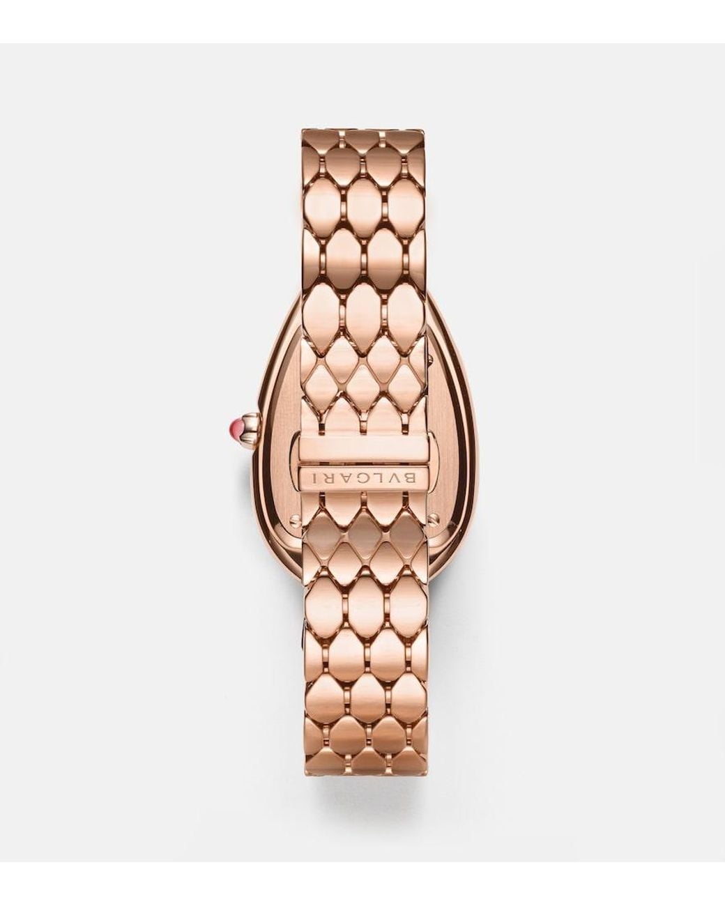 BVLGARI Metallic Serpenti Seduttori 18Kt Rose Watch With Rubellite