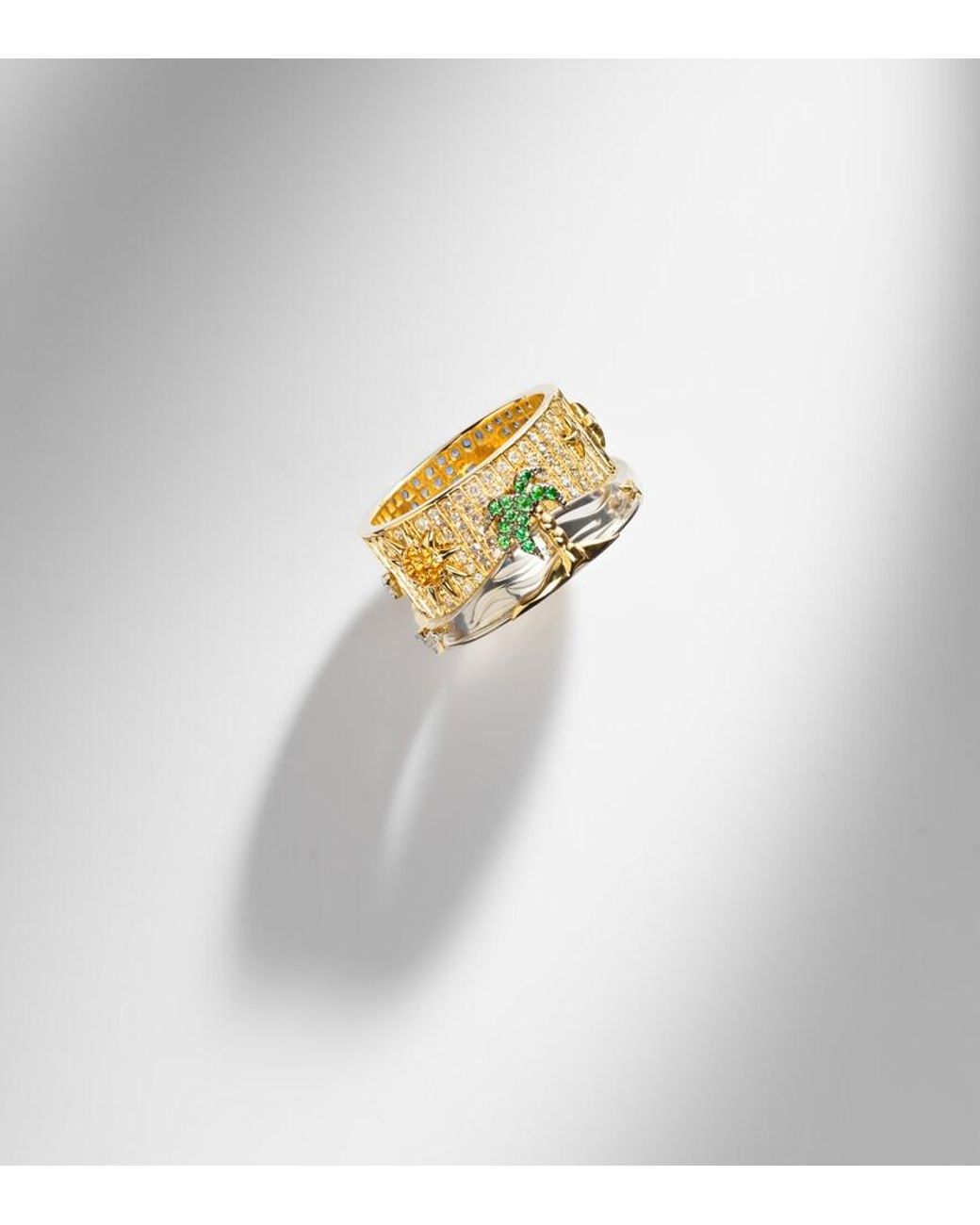 Yvonne Léon White Ring 24 Heures Aus 9Kt Gelbgold (375/1000) Mit Edelsteinen