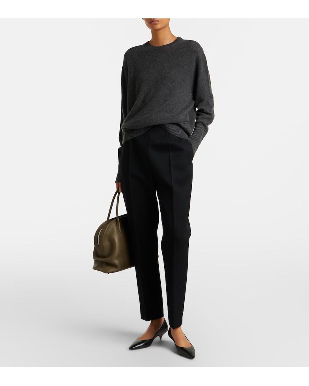 The Row Brown Agnes 15 Leather Tote Bag