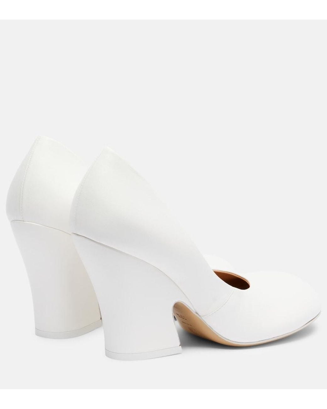 Dries Van Noten White Leather Pumps