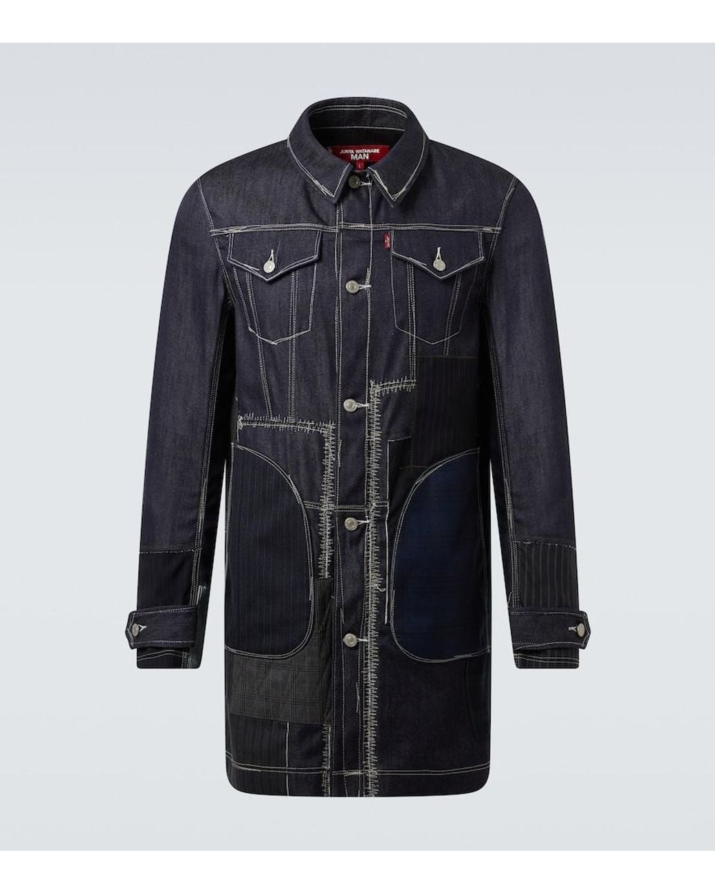 Junya Watanabe Blue X Levi's Patchwork Jacket for men