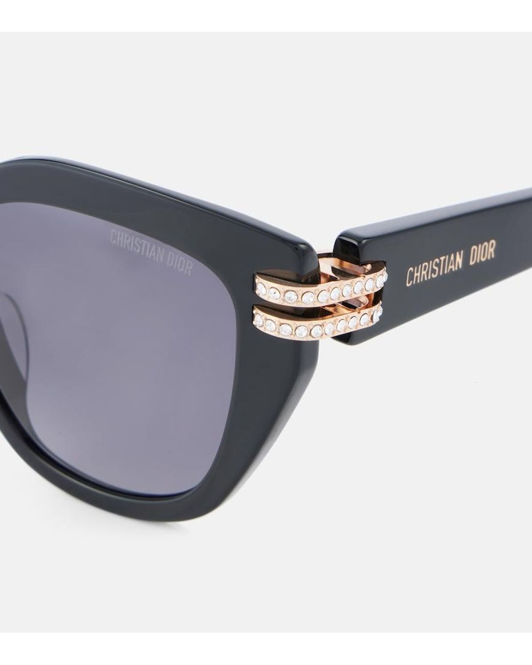 Dior Blue Cdior B4I Embellished Square Sunglasses