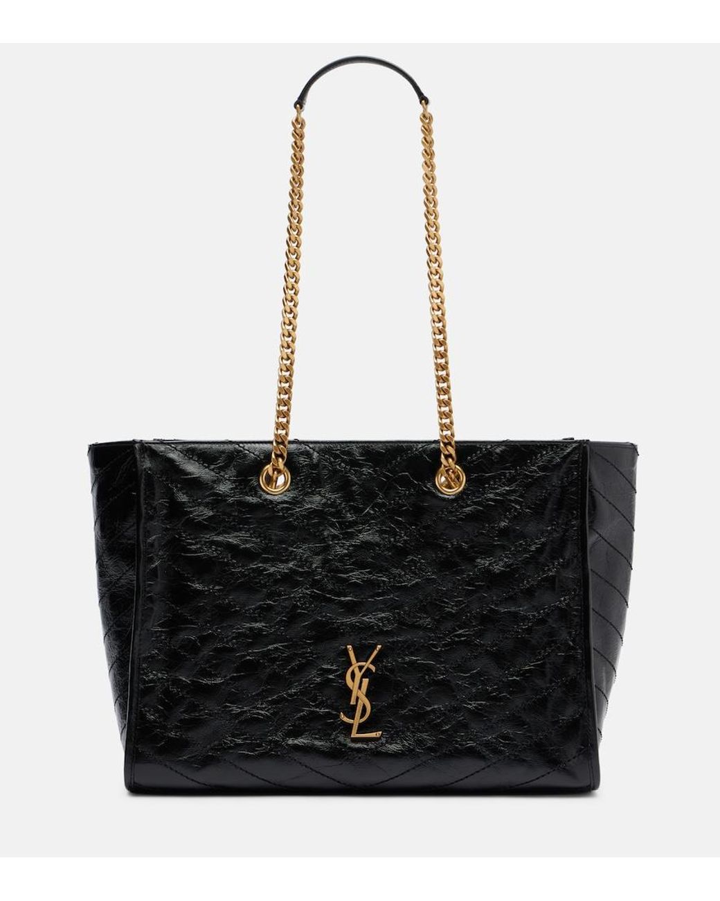 Saint Laurent Black Niki Medium Leather Shopper