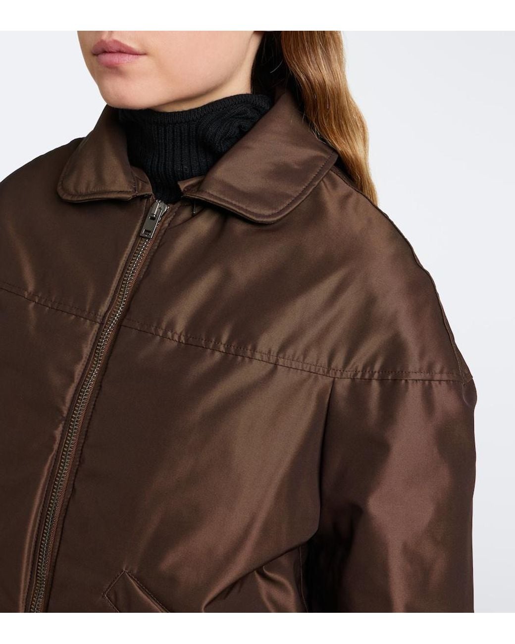 Lemaire Brown Canvas Down Jacket