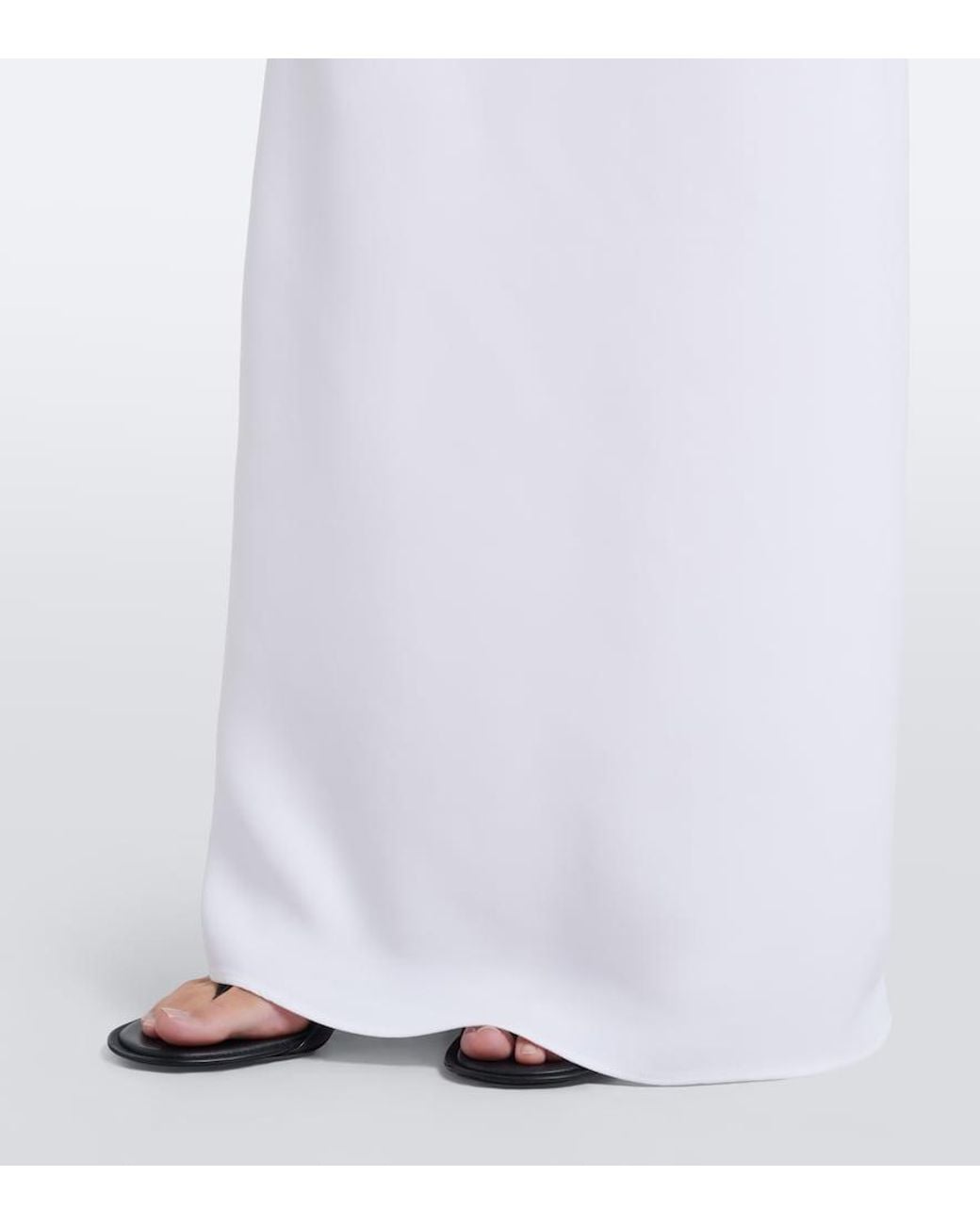 Jacquemus White Drapee Jersey Maxi Dress