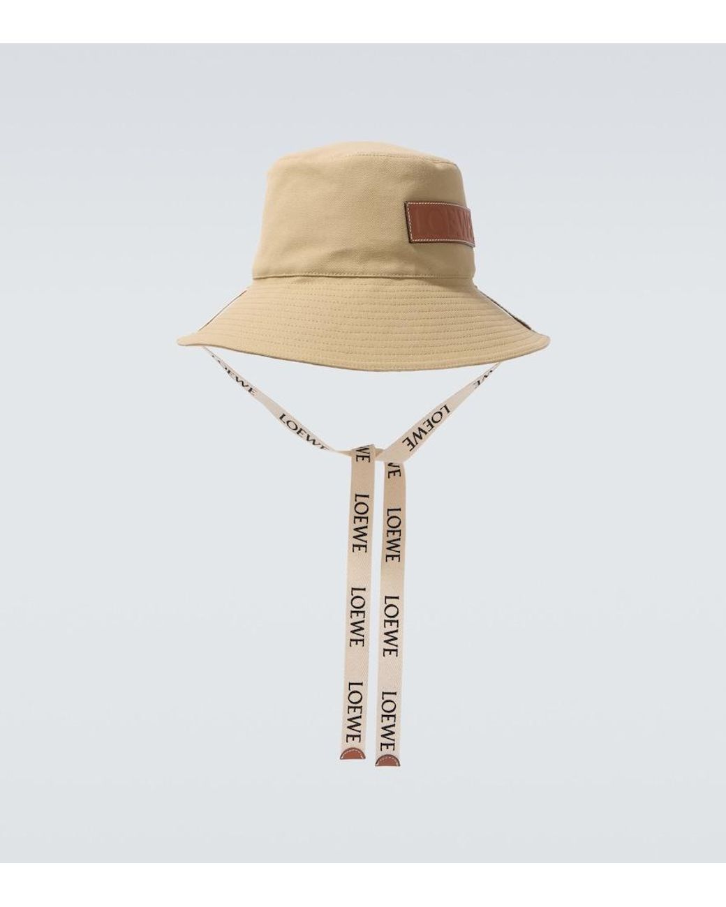 Loewe Paula's Ibiza Logo Canvas Bucket Hat in White for Men | Lyst