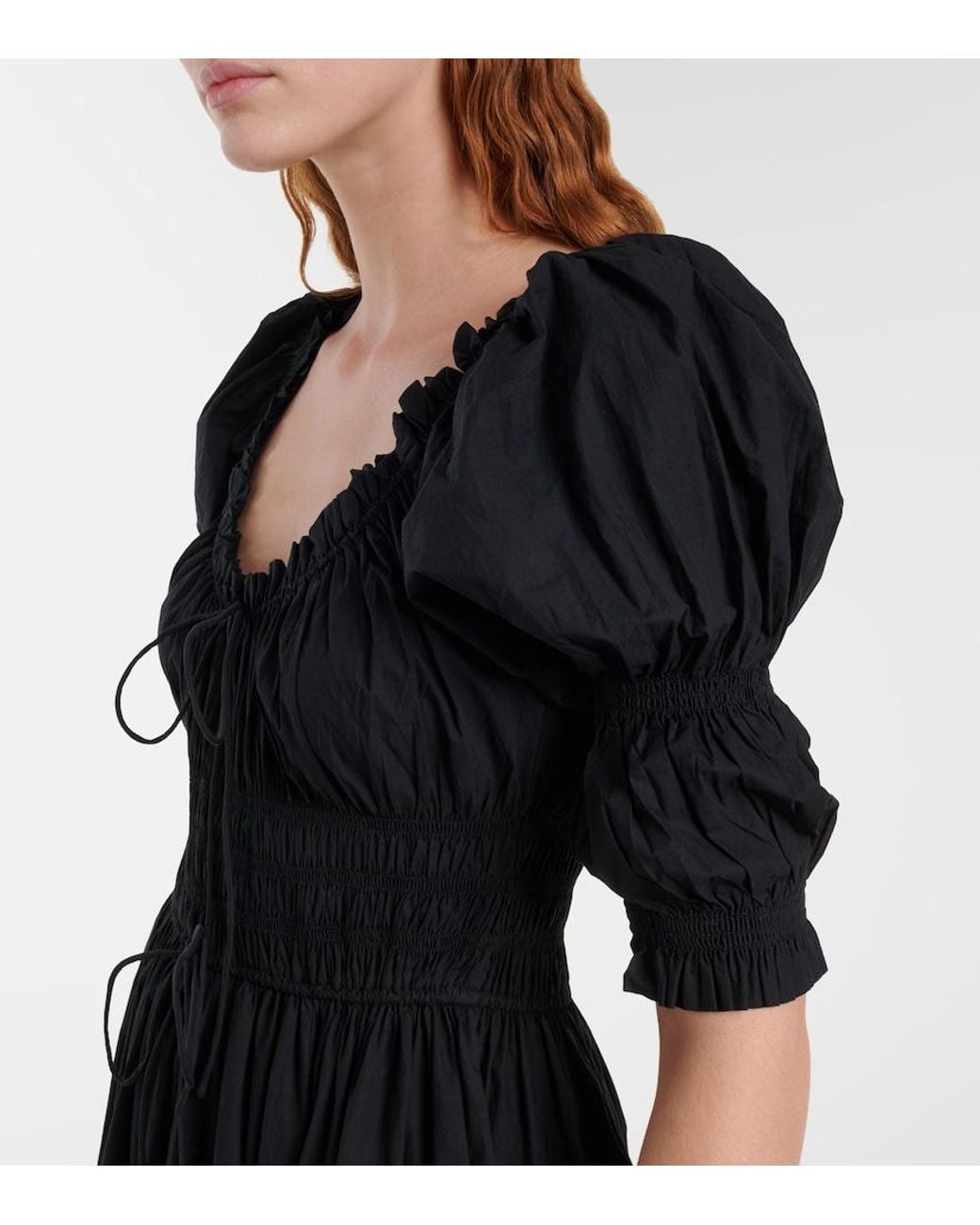 Doen Black Kleid Aus Baumwolle