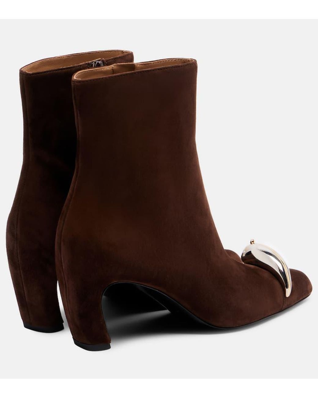 Tory Burch Brown Pierced Xl 65 Suede Ankle Boots