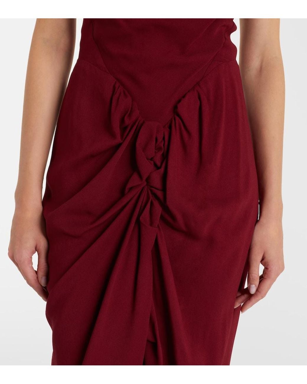 Vivienne Westwood Red Panther Draped Crepe Gown