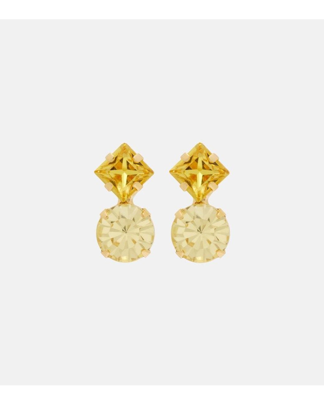 Jennifer Behr Metallic Gaven Embellished-Plated Earrings