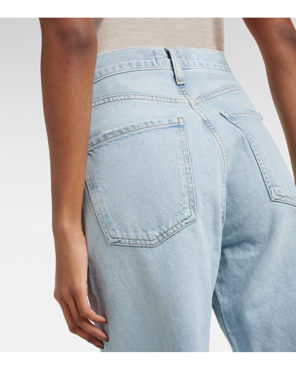 Agolde Blue Ren High-Rise Wide-Leg Jeans