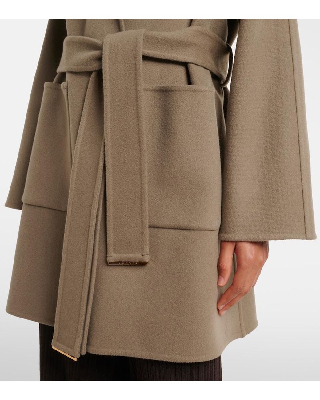 Agnona Brown Cashmere Wrap Coat