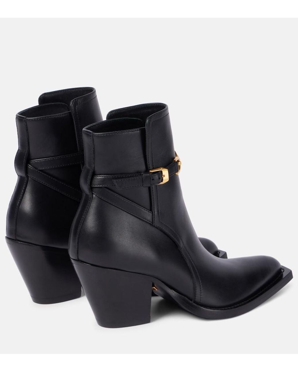 Versace Black Medusa '95 Leather Ankle Boots