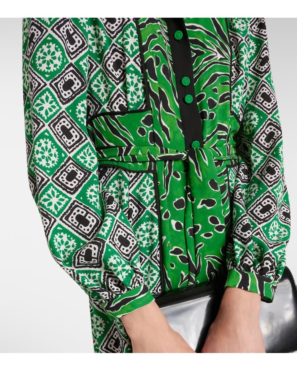 DVF ワンピース Joshua printed maxi dress974518 Joshua printed maxi dress in blue - Diane Von Furstenberg