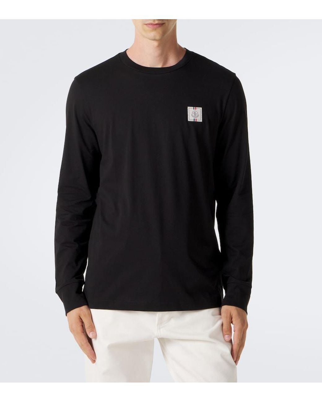 Moncler Black Cotton Jersey T-Shirt for men