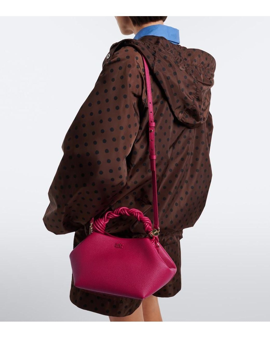 Ganni Pink Bou Small Top-Handle Bag