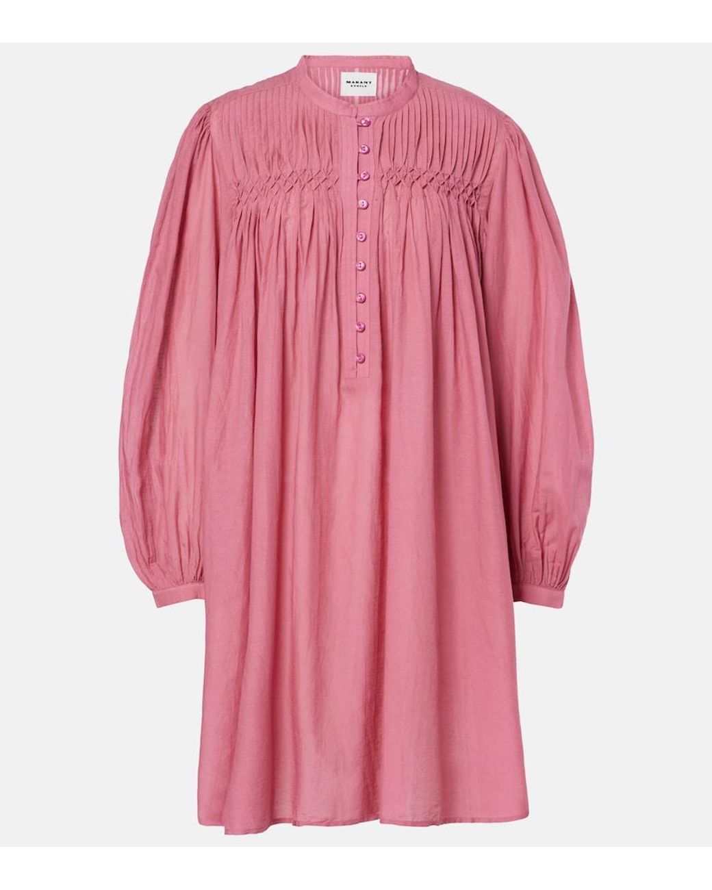 Isabel Marant Pink Danael Cotton-Blend Minidress