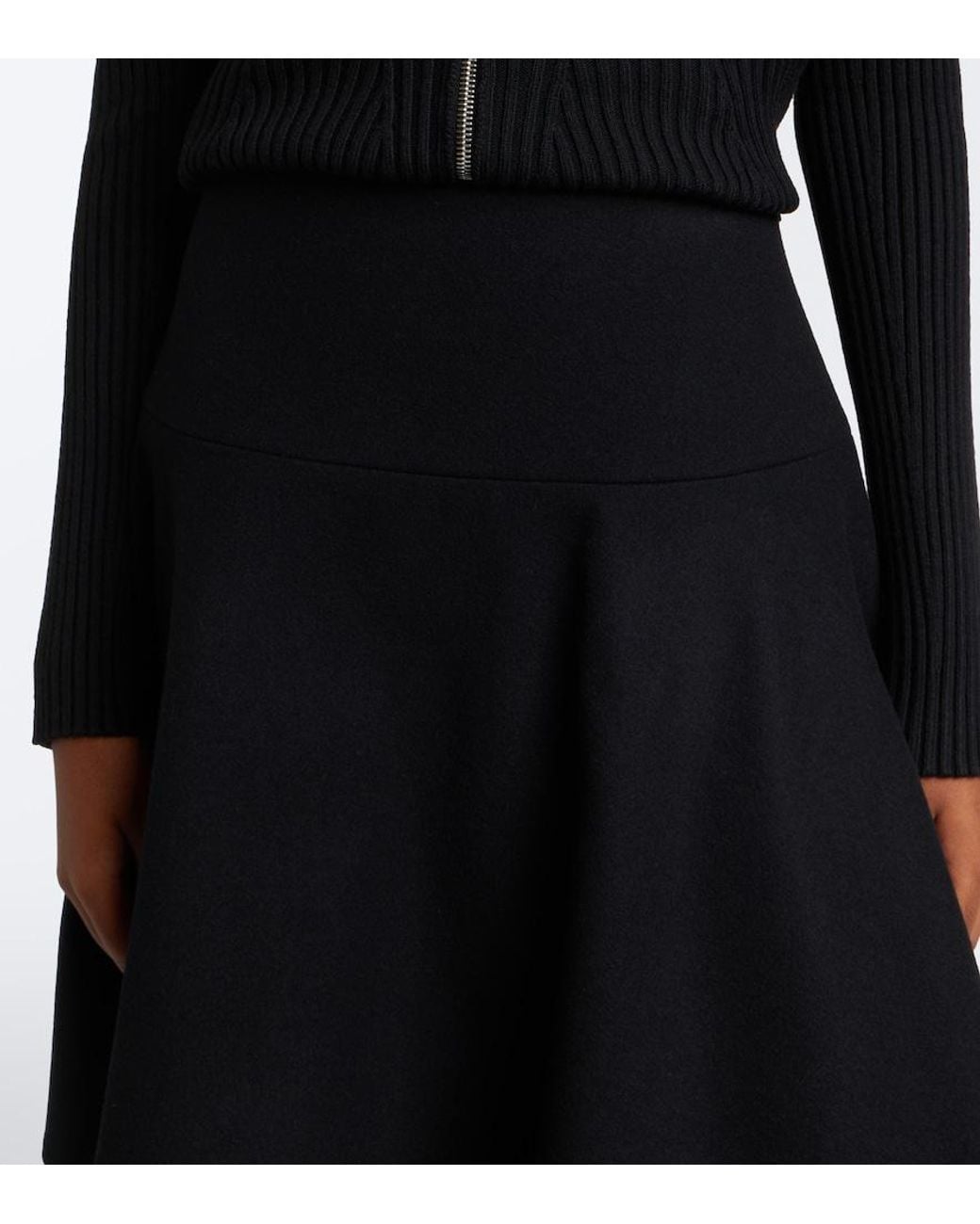 Alaïa Black Wool Miniskirt