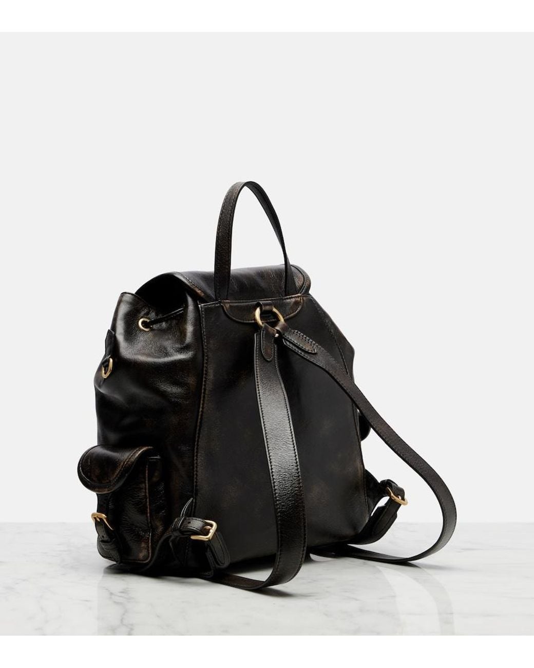 Miu Miu Black Leather Backpack