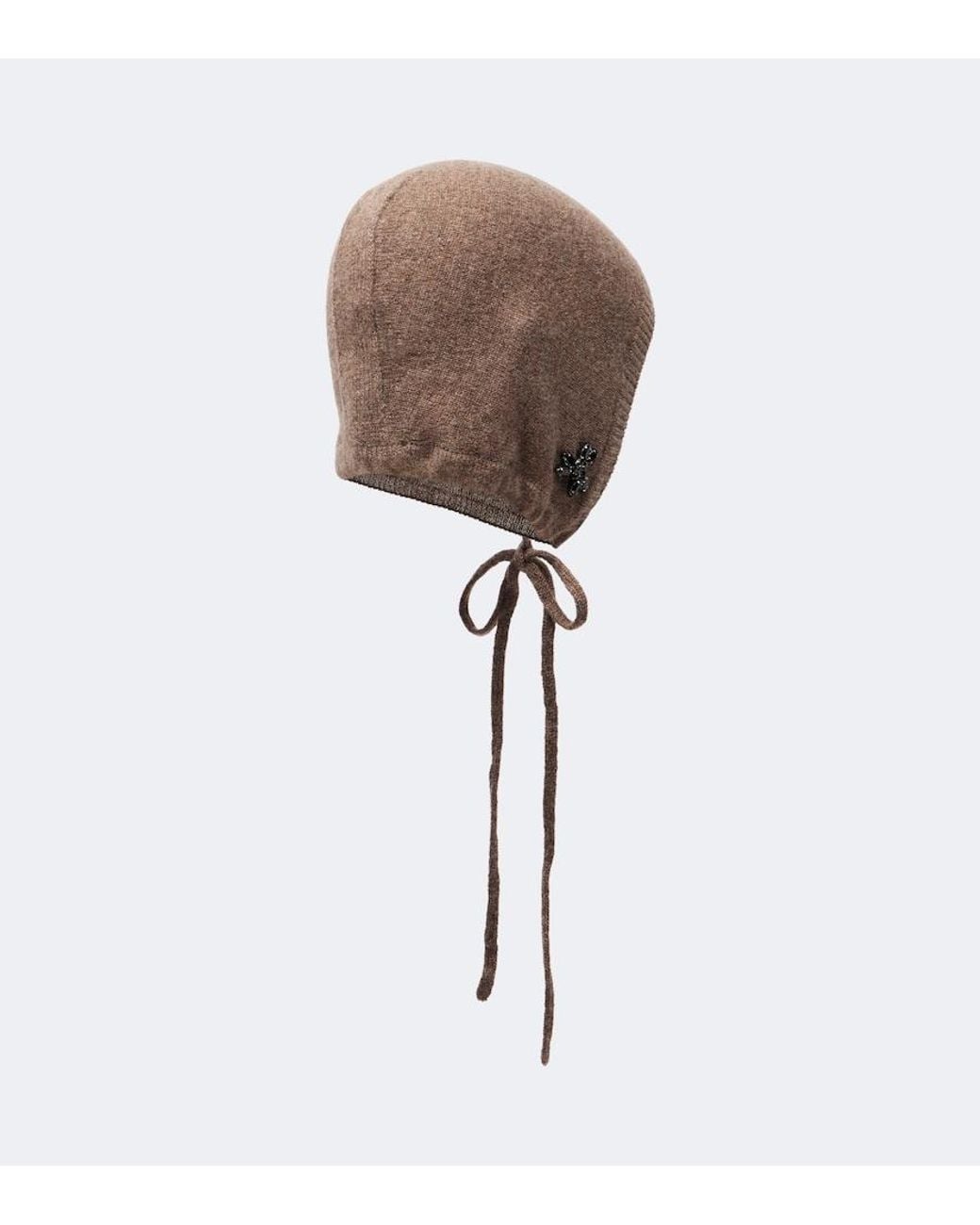 Simone Rocha White Turbo Embellished Cashmere Hood