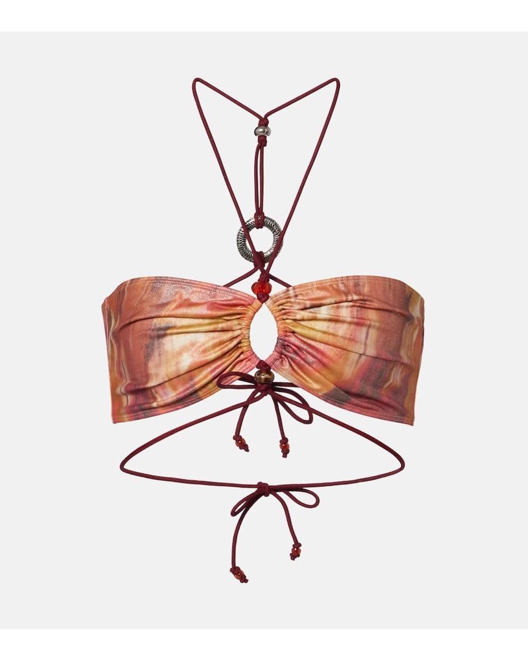 Isabel Marant White Analia Printed Bikini Top