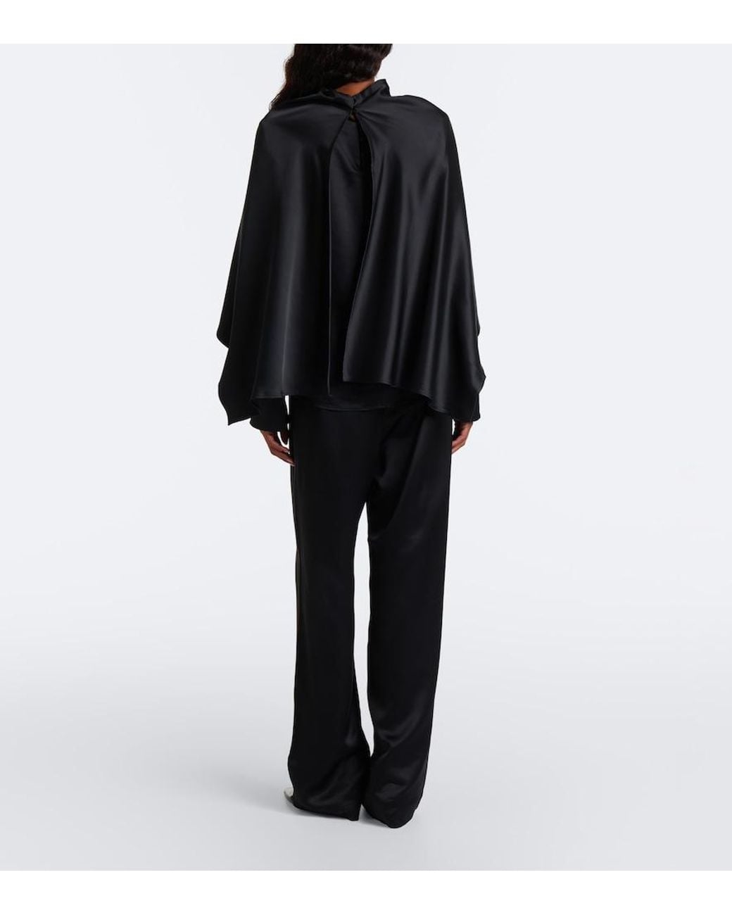 Rohe Blue Satin Wide-Leg Pants