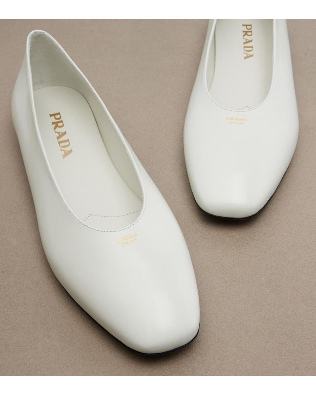Ballerine di Prada in White