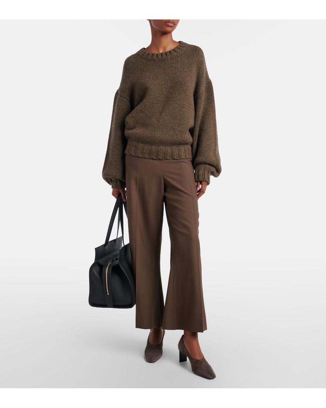 Khaite Brown Cecilia Suede Pumps
