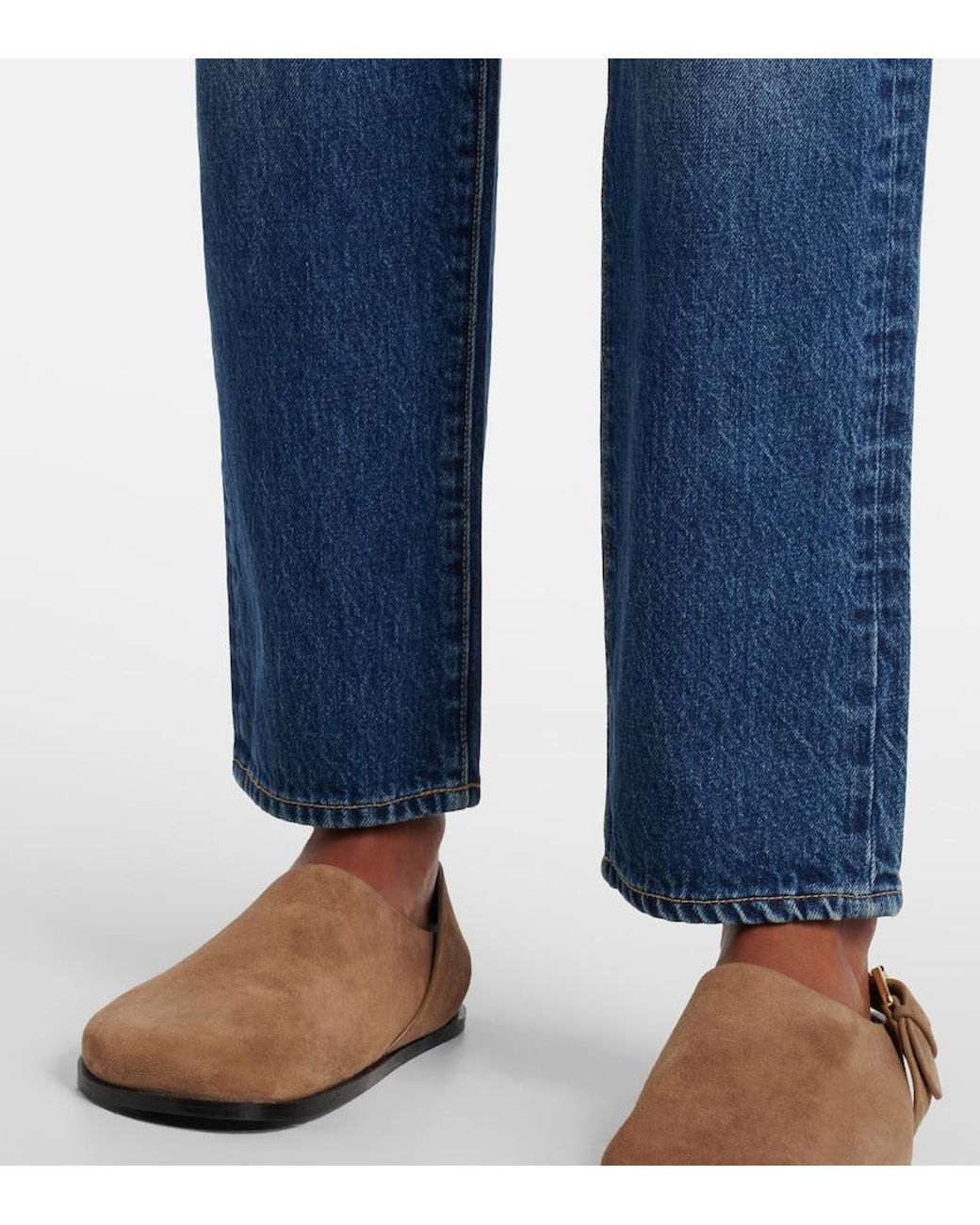 SLVRLAKE Denim Blue Amber Mid-Rise Slim Jeans