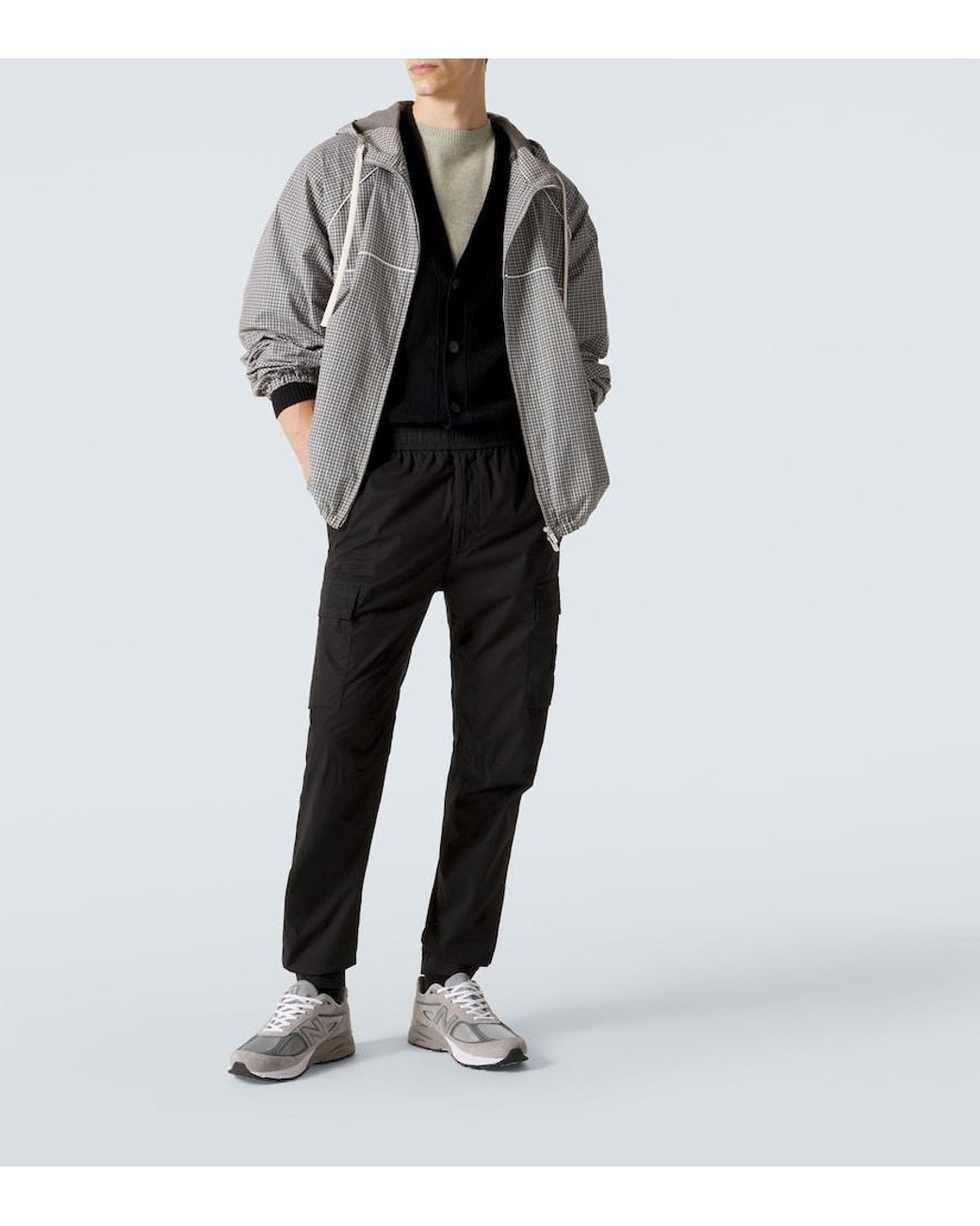 Stone Island Black Compass Cotton-Blend Cargo Pants for men