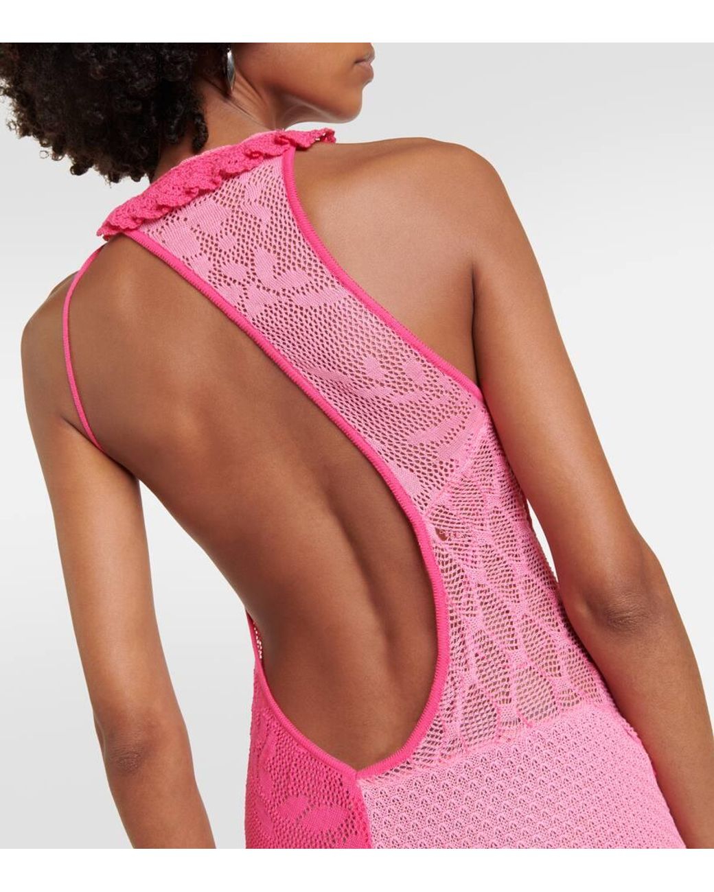 open lace back dress Angel Midi Dress Pink/Red | Midi dresses Collection 2024