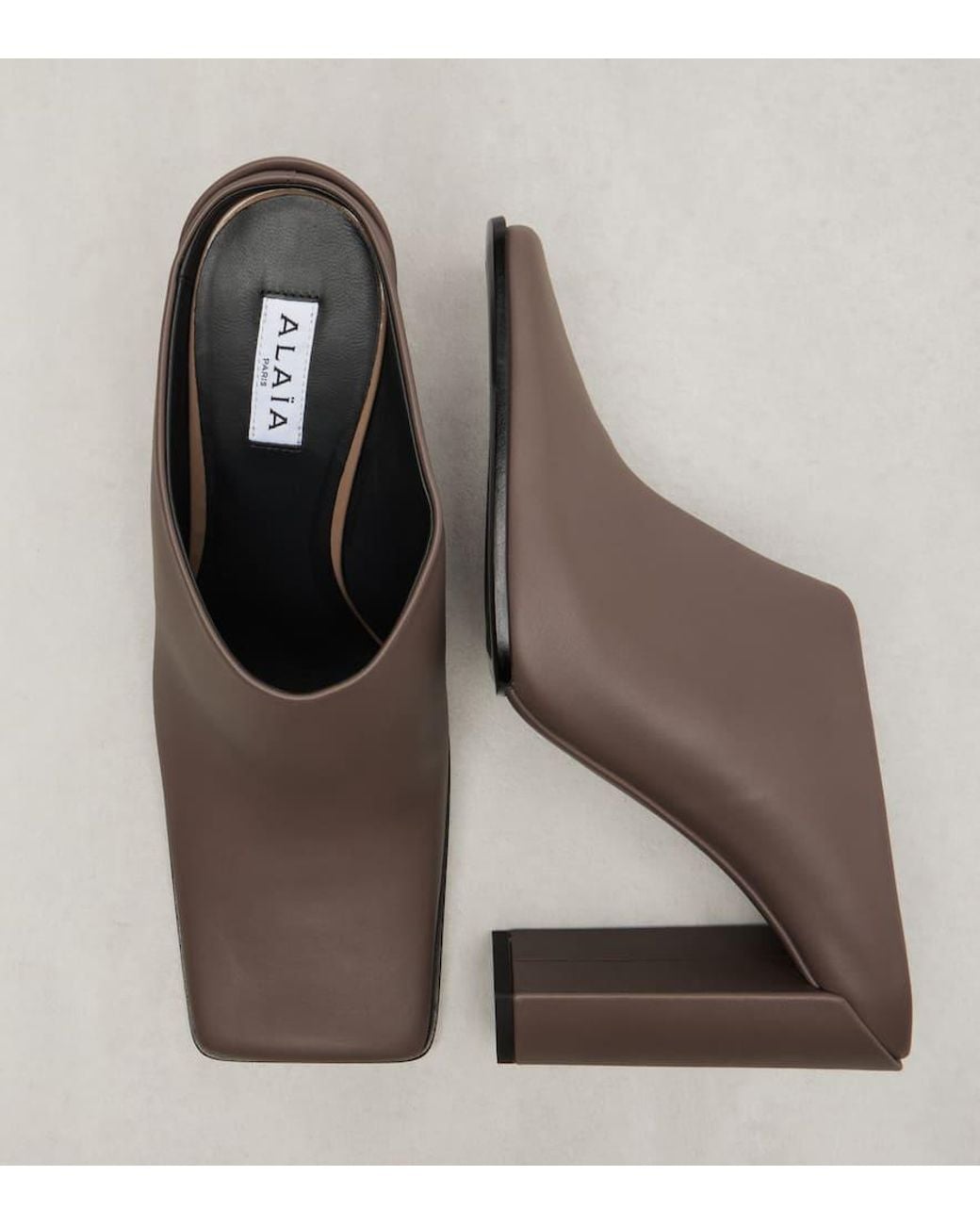 Alaïa Brown Leather Mules
