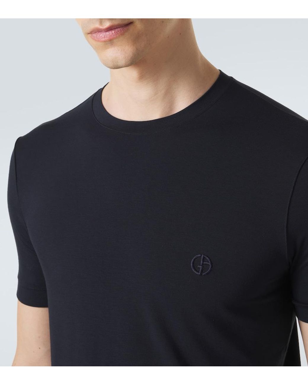 Giorgio Armani Black Jersey T-Shirt for men
