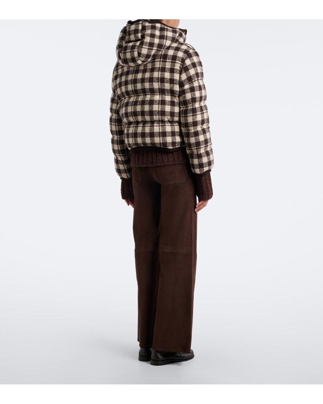 FRAME Brown Le Slim Palazzo Suede Wide-Leg Pants