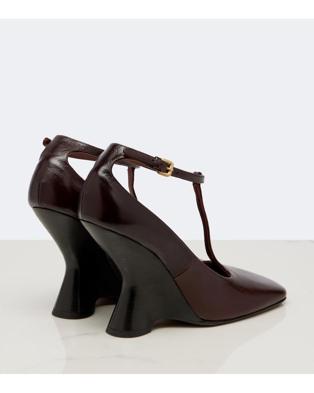 Dries Van Noten Brown Leather Wedges