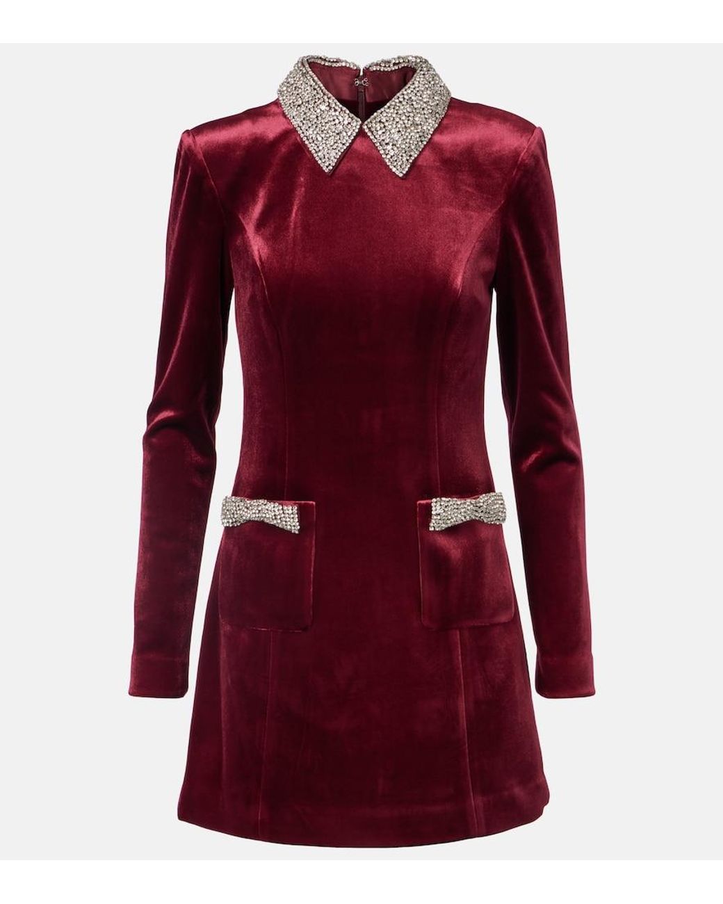 Rebecca Vallance Red Edwiena Long Sleeve Mini Dress