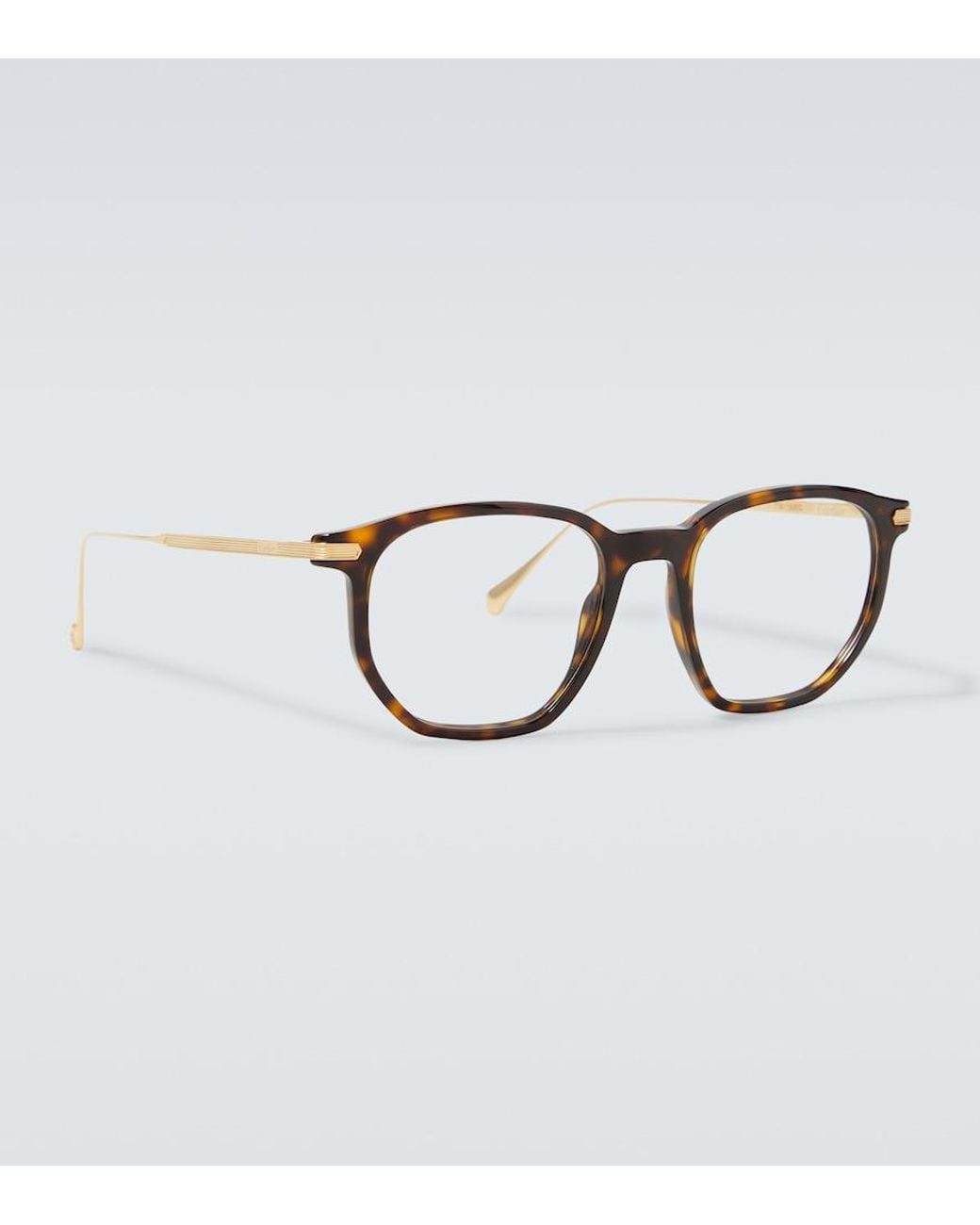 Cartier Brown Signature C Round Glasses for men