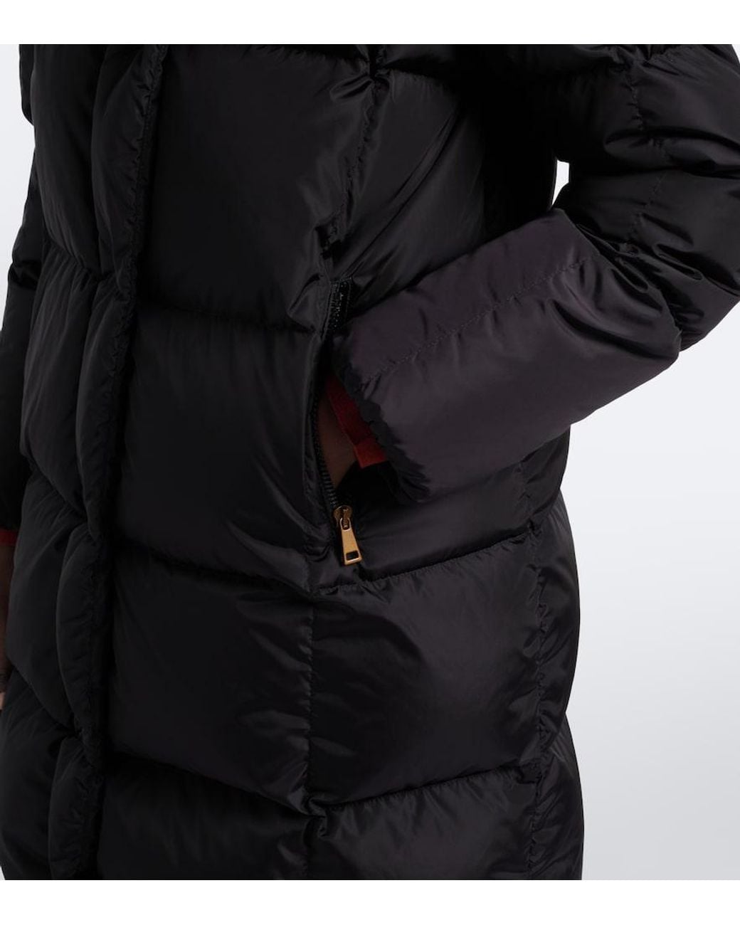 Moncler Black Litte Hooded Down Coat