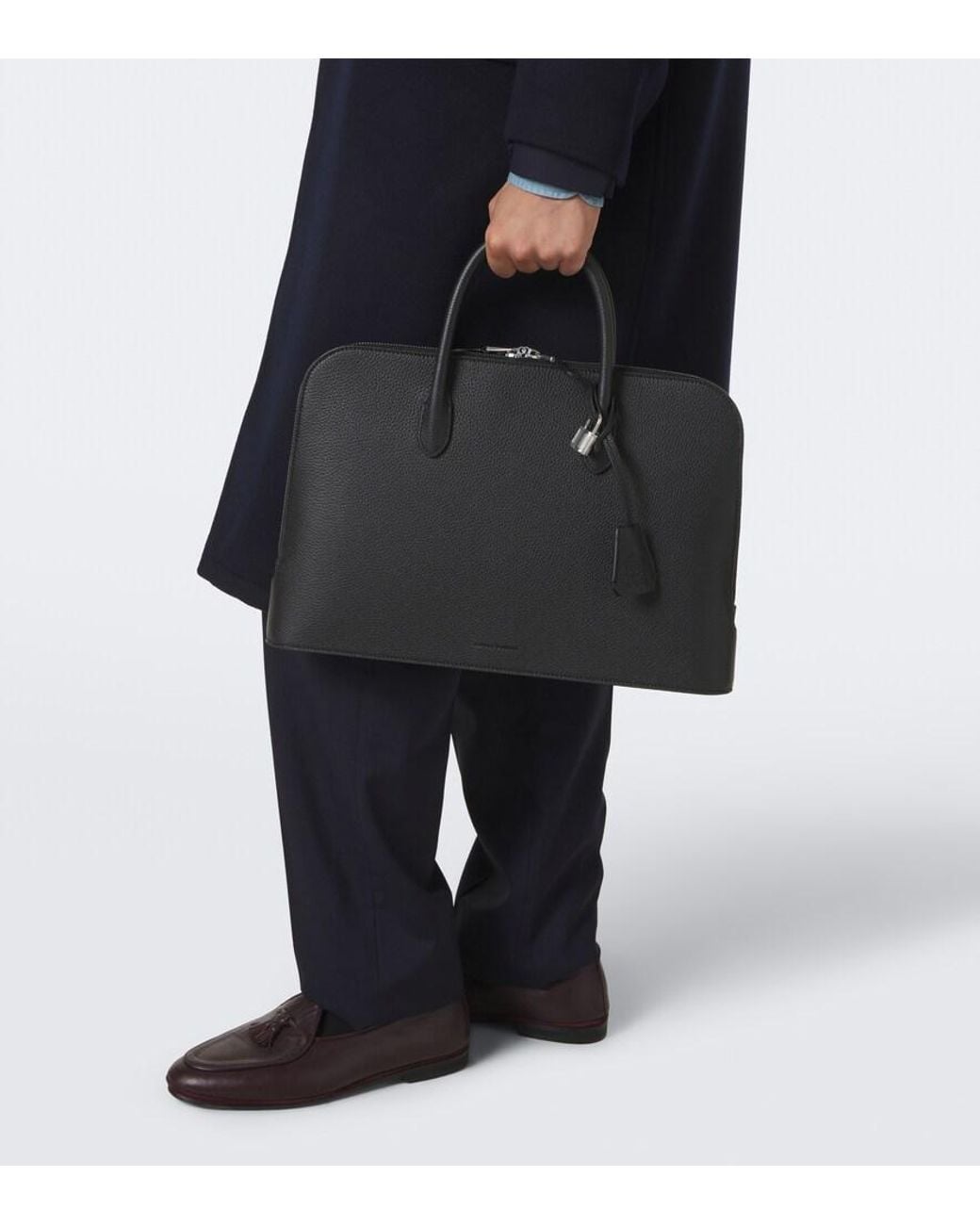 Dunhill Black Leather Portfolio for men