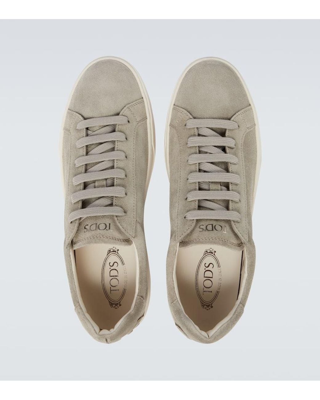 Tod's Sneakers Aus Veloursleder in White für Herren